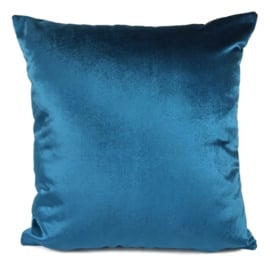 Kussenhoes - Velvet, petrol blauw ± 45x45cm
